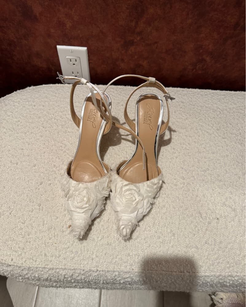 Elegant Rose Embellished Heels - Image 1