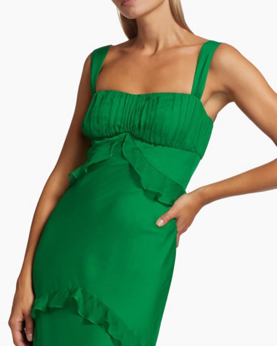 Saloni Emerald Green Chandra Dress - Image 4