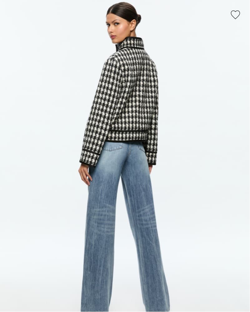 Alice + Olivia Tweed Houndstooth Jacket  - Image 3