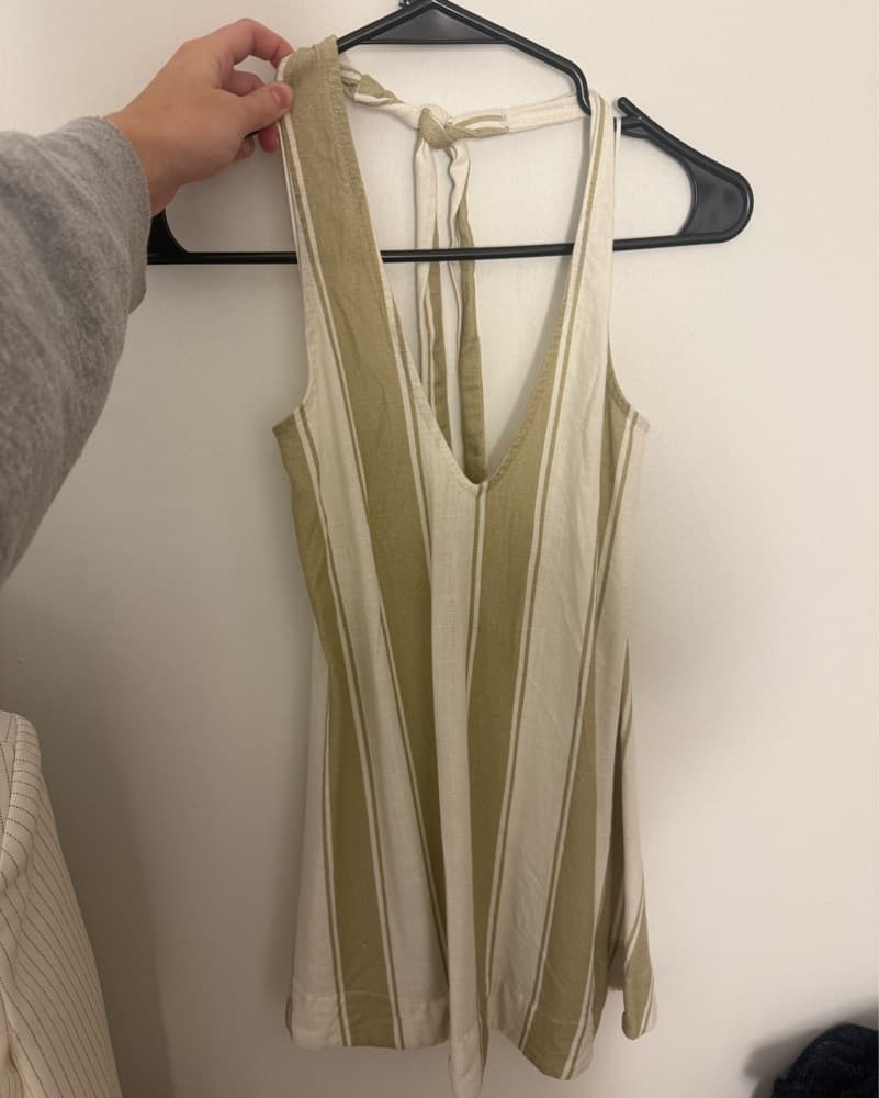 Chic Striped Halter Dress - Image 3