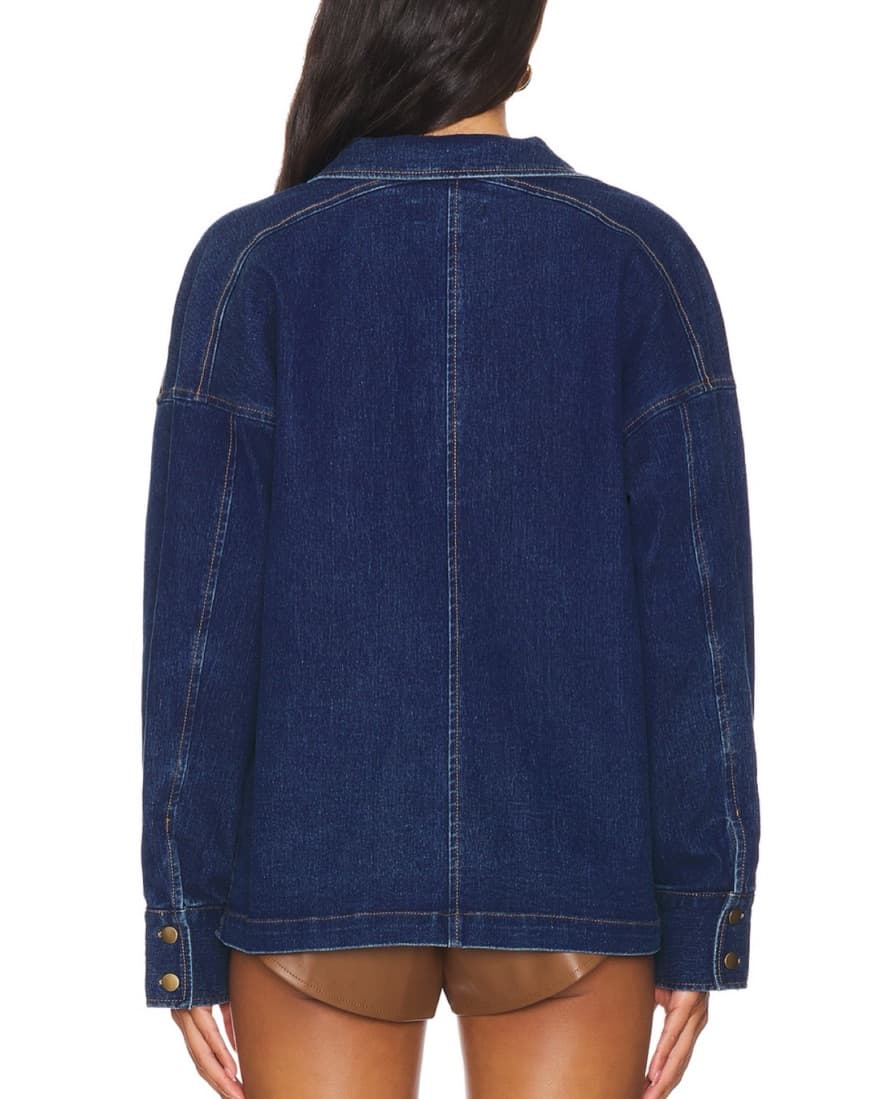 The Denim Shacket in Dark Denim - Image 2