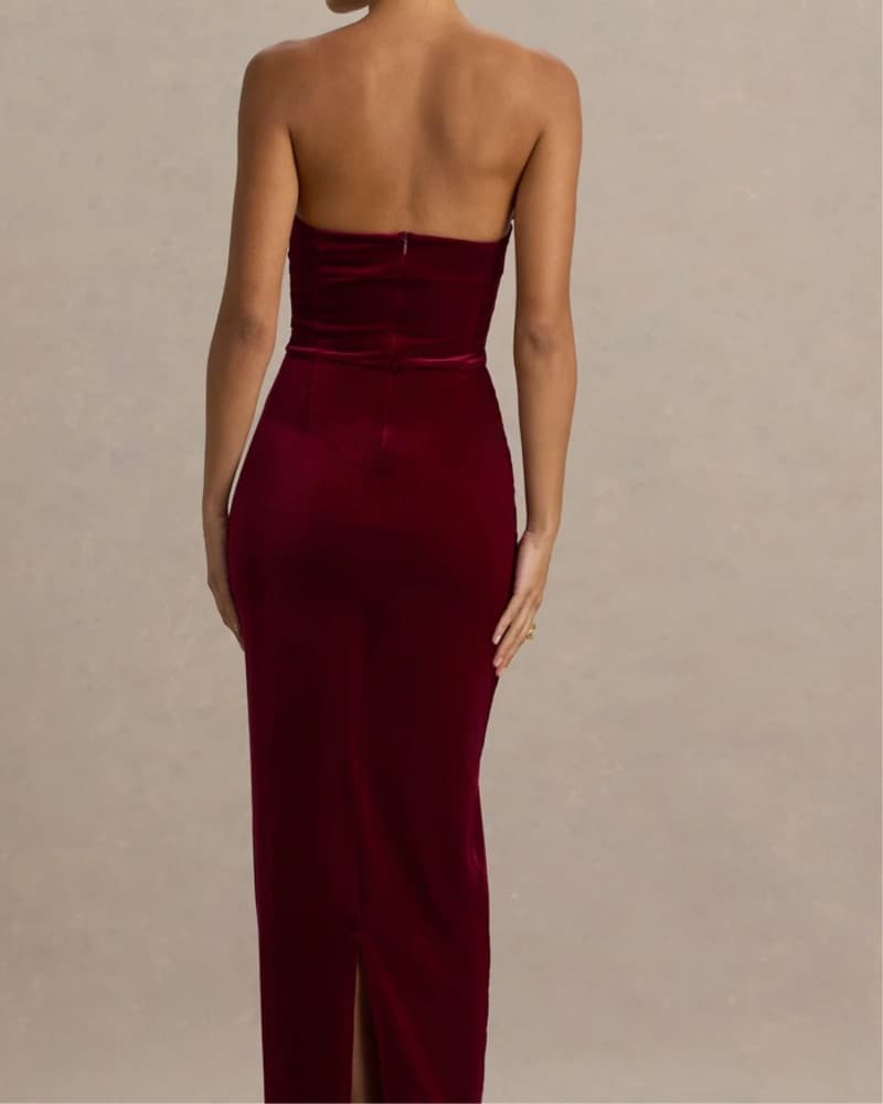 Club London Illusion Burgundy Velvet - Image 3