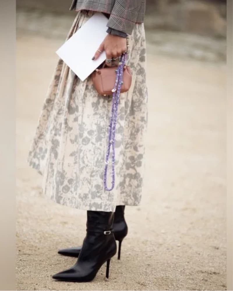 Gray and Cream Zara Skirt - Image 3