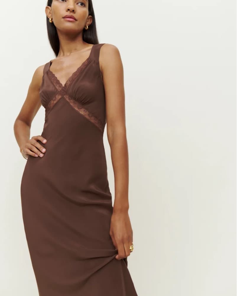 Reformation Provence Silk Dress - Image 1