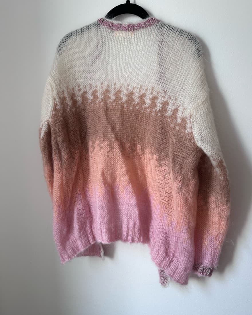 $650 Rose Carmine Sweater / Cardigan - Image 4