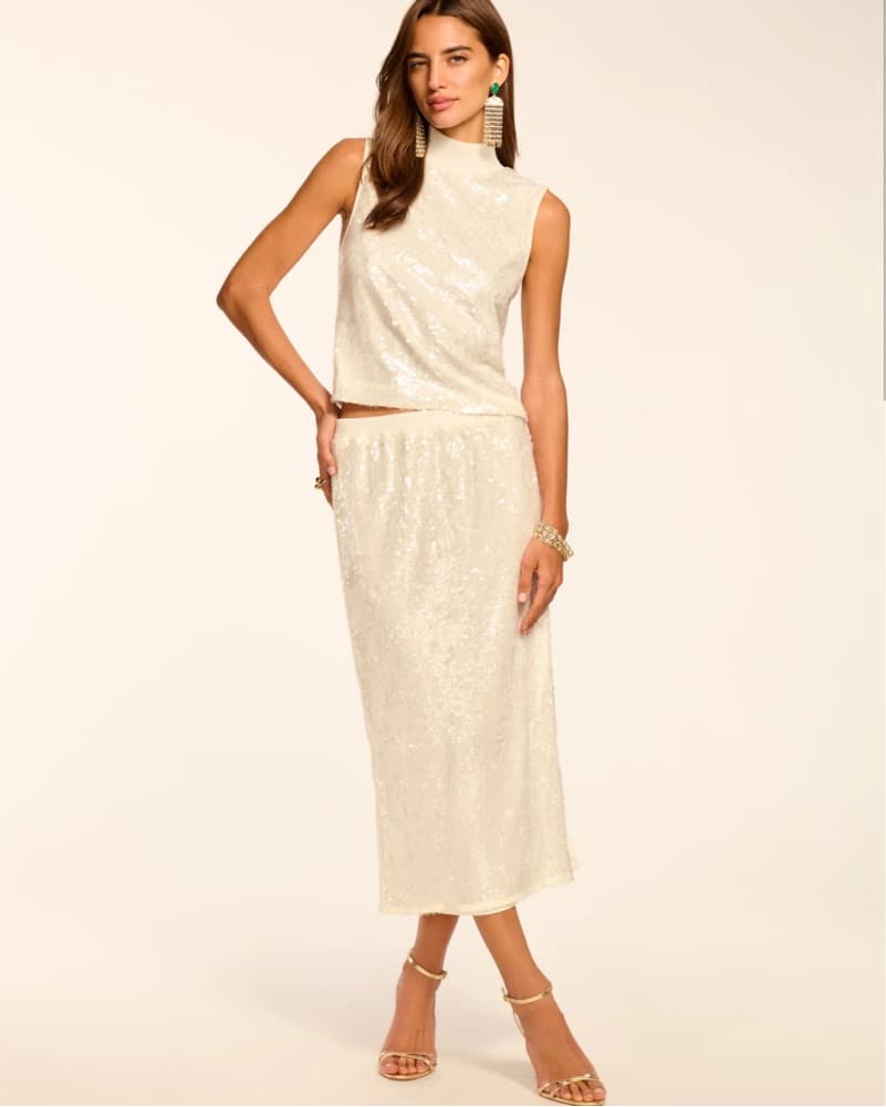 Sparkling Sequin White Set - Image 3