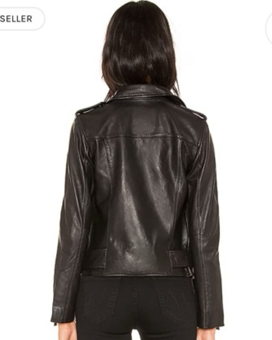 All Saint Leather Biker Jacket - Image 2