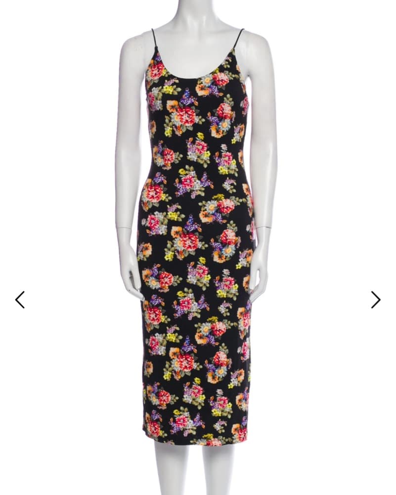 Alice & Olivia Vibrant Floral Midi Dress - Image 1