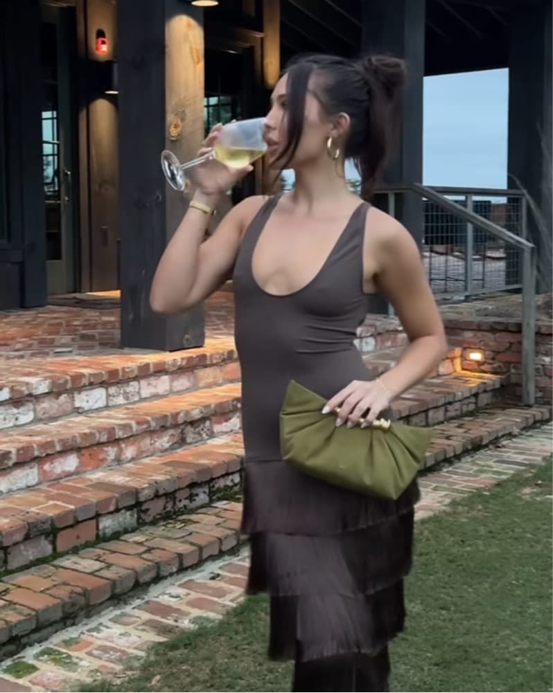 Brown Fringe Long Dress/ Skirt - Image 5