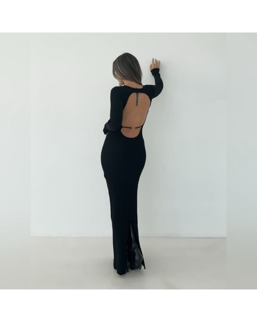 Rumoured Black Maxi Dress - Image 2