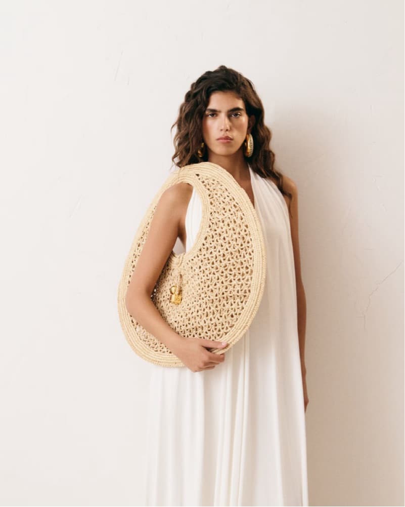 Jacquemus The Spiaggia Raffia Round  Bag - Image 2