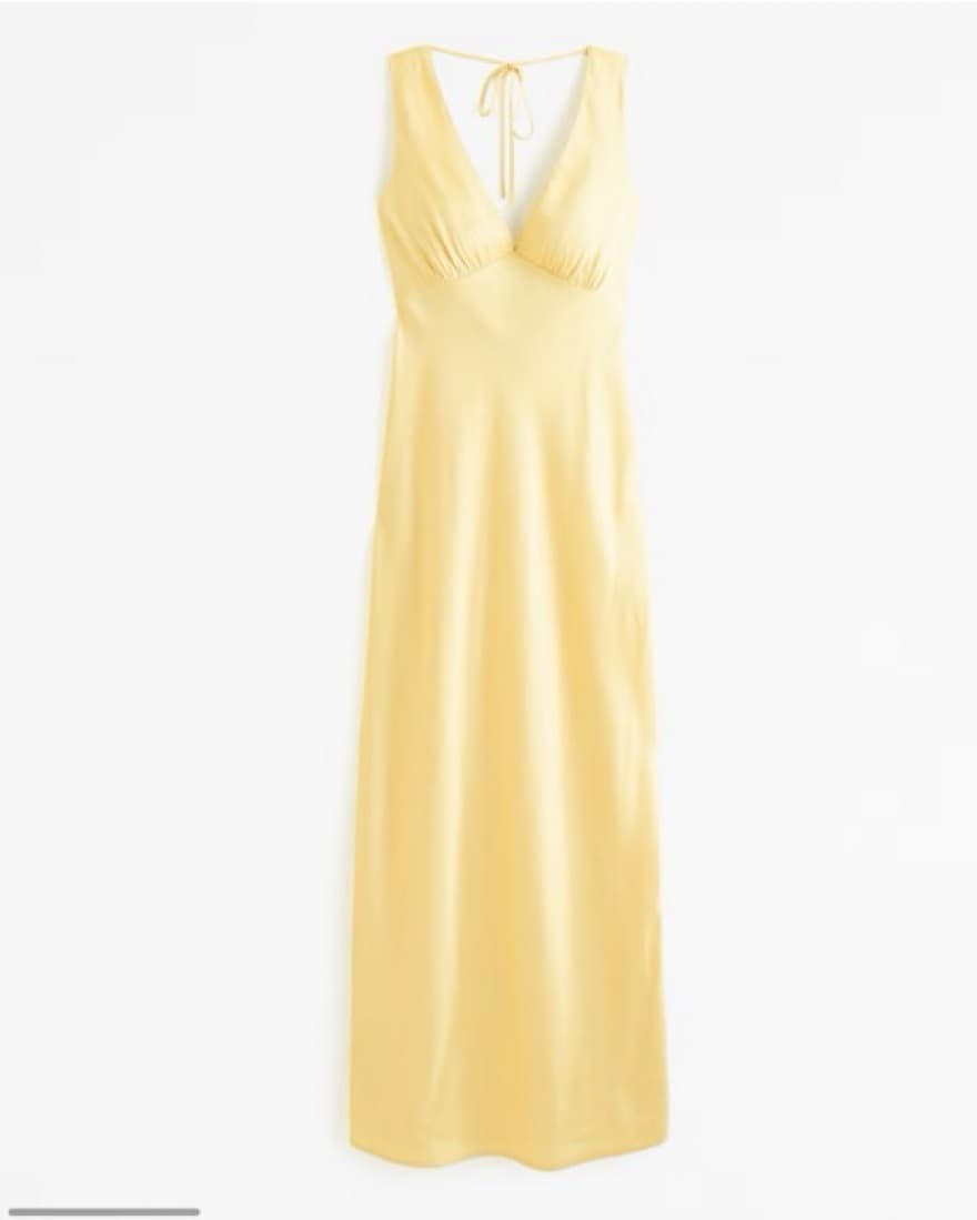Abercrombie Plunge Cowl Back Maxi Dress - Image 1