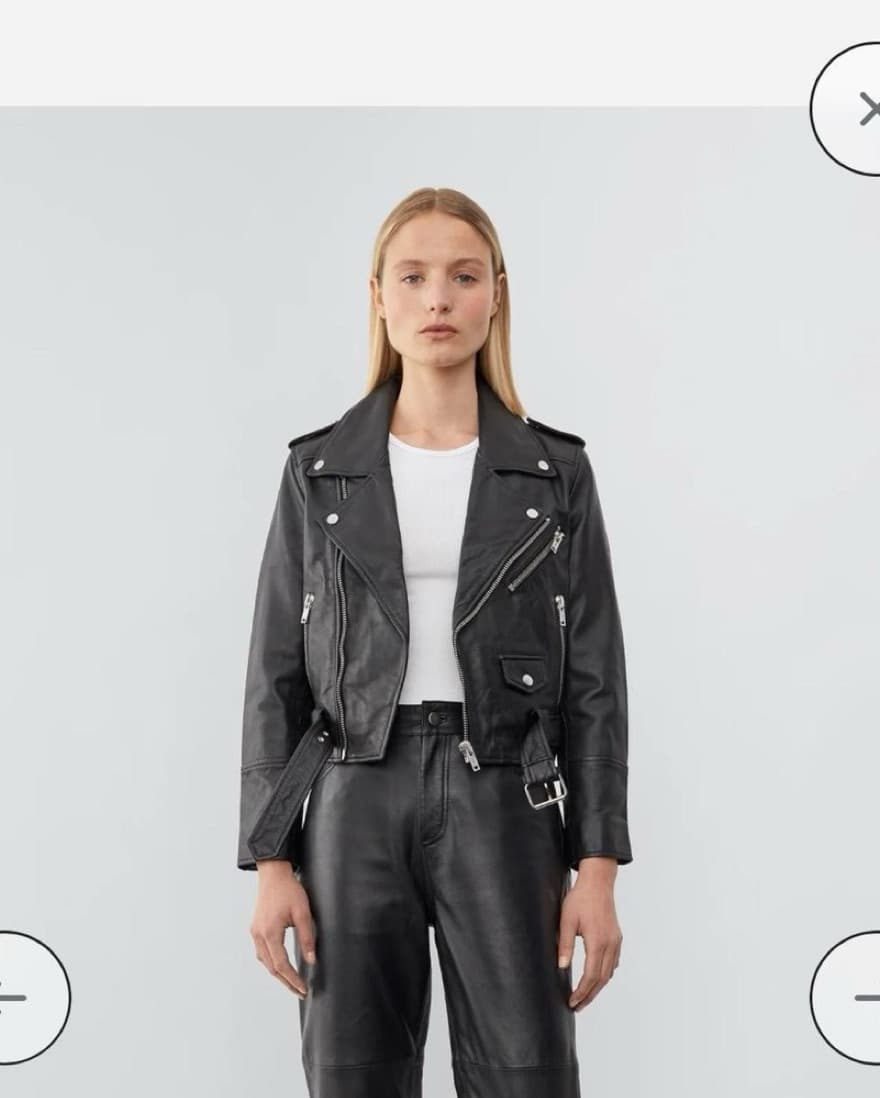 Deadwood Joan Leather Biker Jacket - Image 5