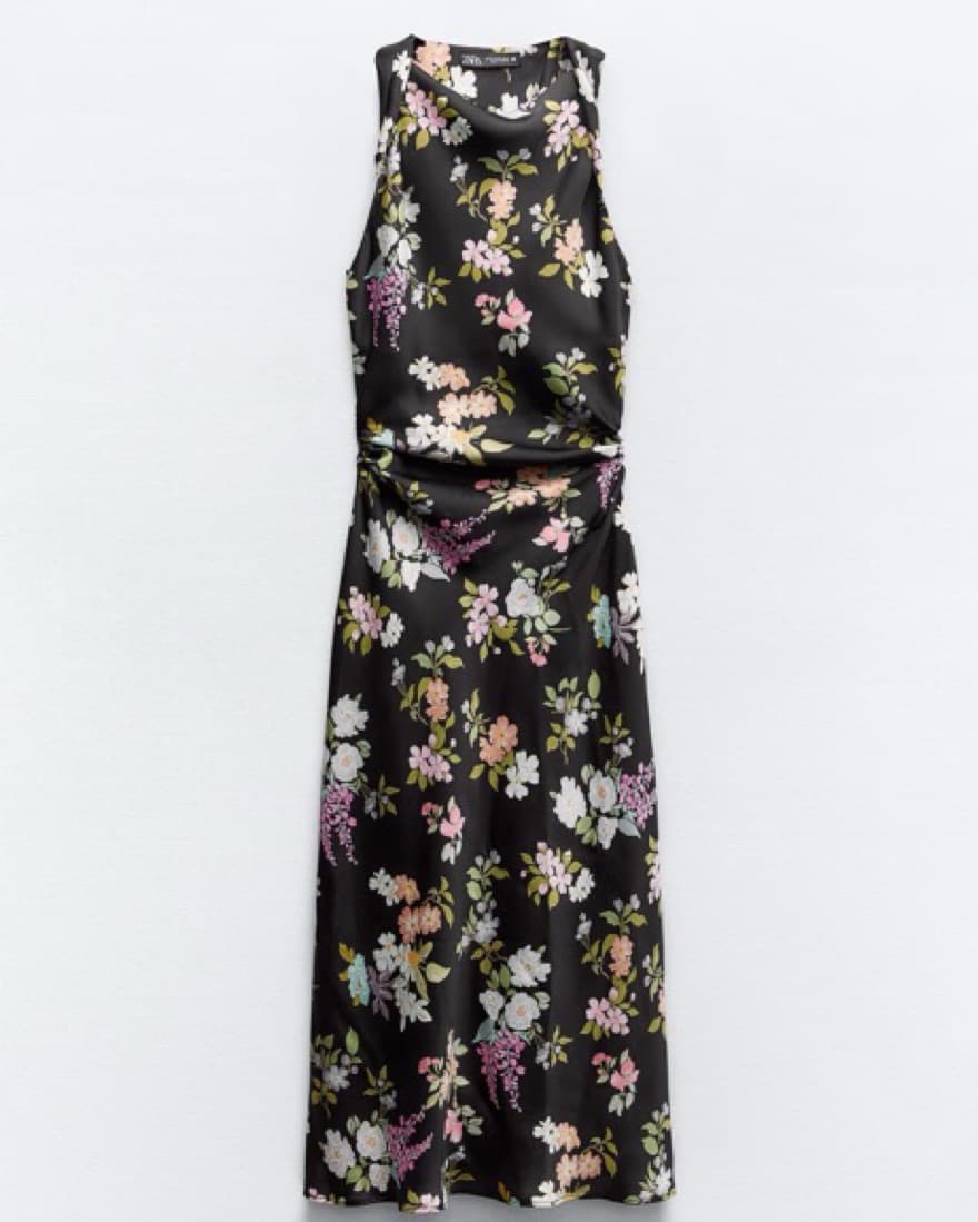 Elegant Floral Midi Dress - Image 1