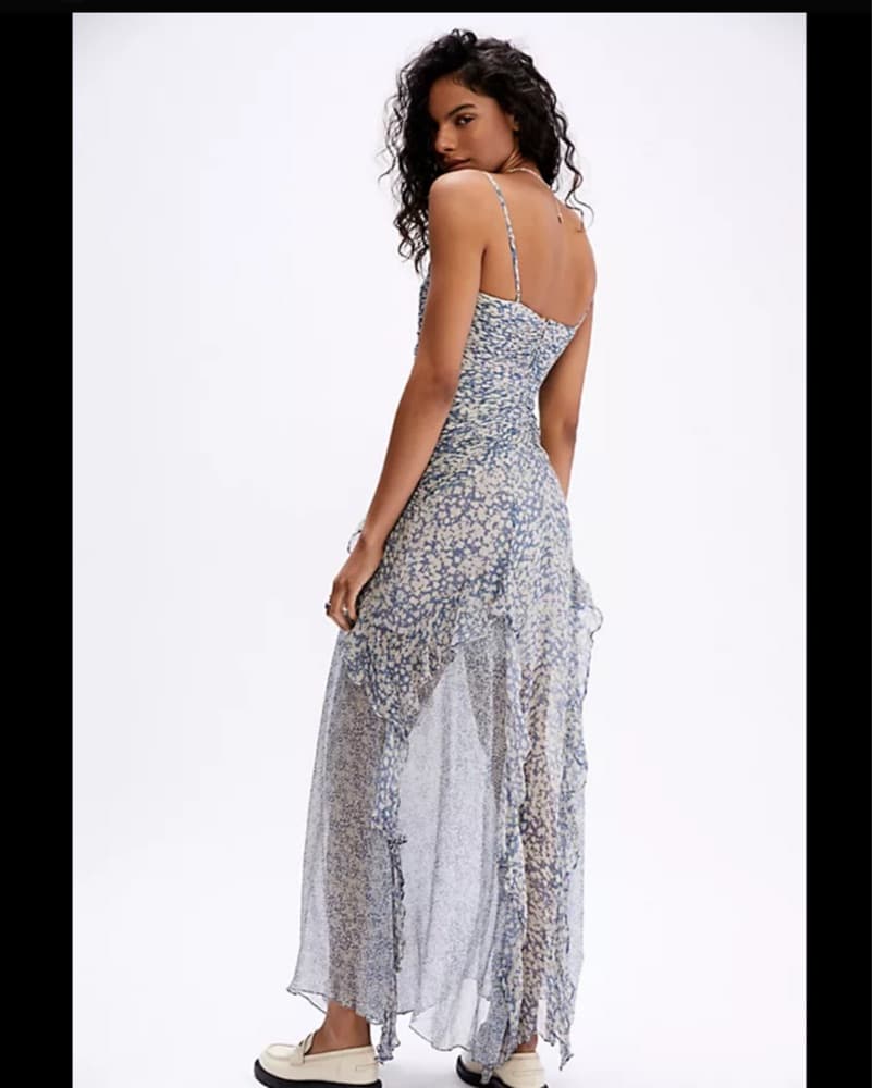 Floral Ruffle Maxi Dress - Image 4