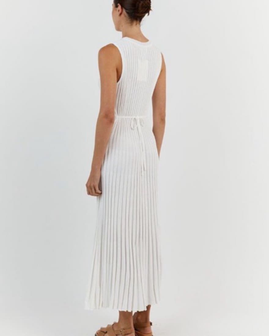 White DIISH Pleated Maxi  - Image 2