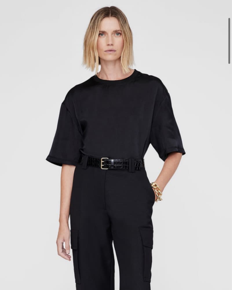 Anine Bing Black Embossed Belt  - Image 2