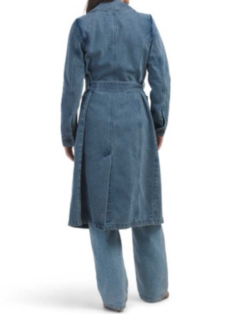 House Of Harlow 1960 Denim Trench Coat - Image 3