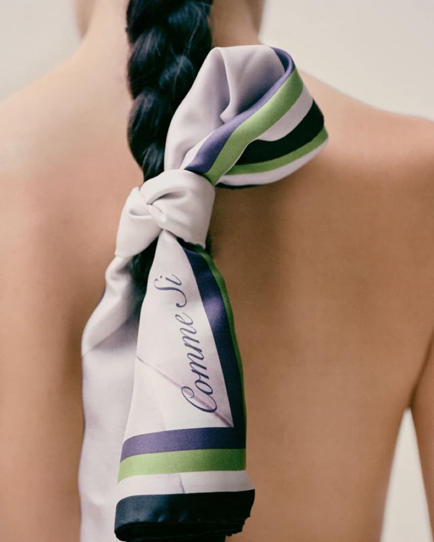 Comme Si Silk Scarf / Top - Image 2