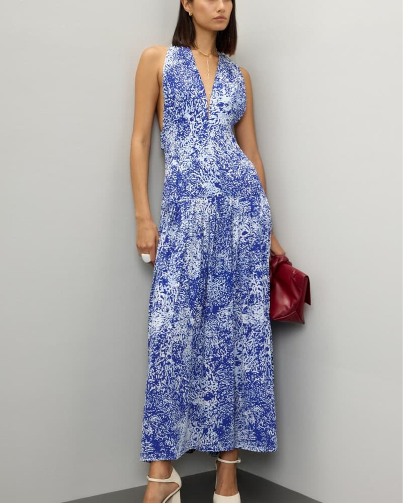Proenza Schouler Simone Dress Blue/White - Image 1