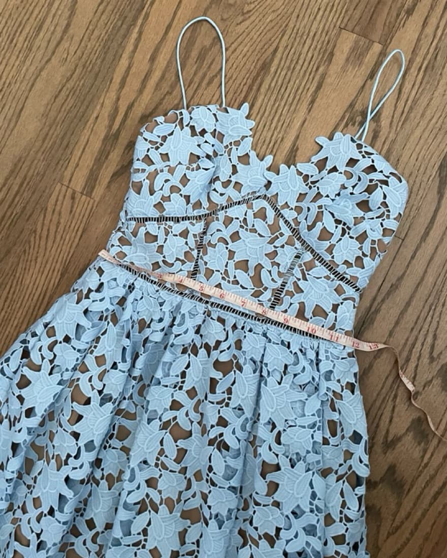Self-Portrait Azaelea Dress In Baby Blue - Image 2