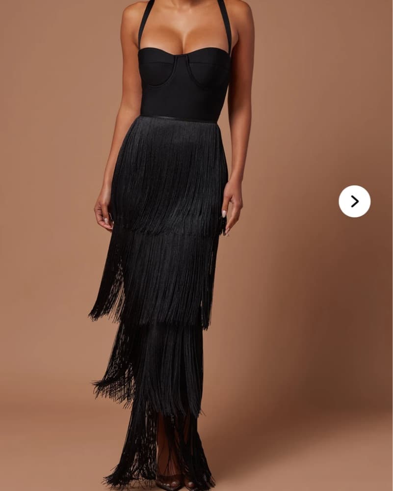 Western Fringe Maxi Dress - Image 1