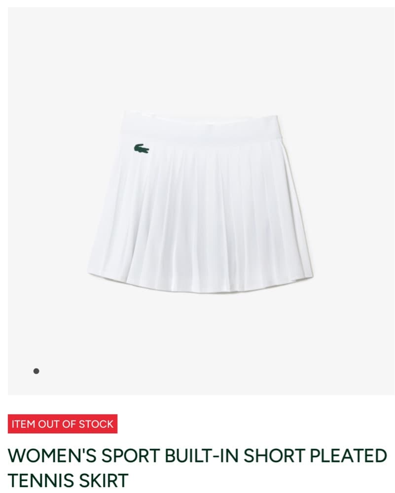 Women's White Tennis Skirt - Image 1