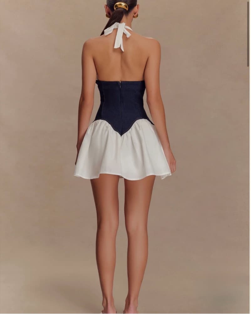Meshki Merlyn Denim Cotton Mini Dress  - Image 2