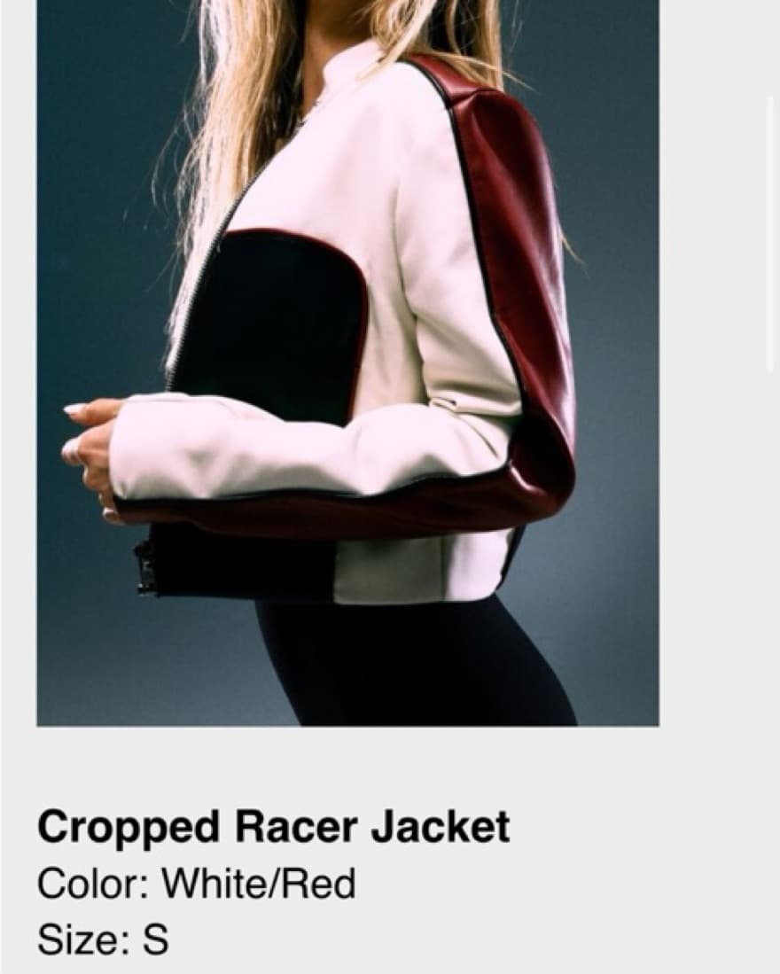 Garage Cropped Racer Jacket - Image 1