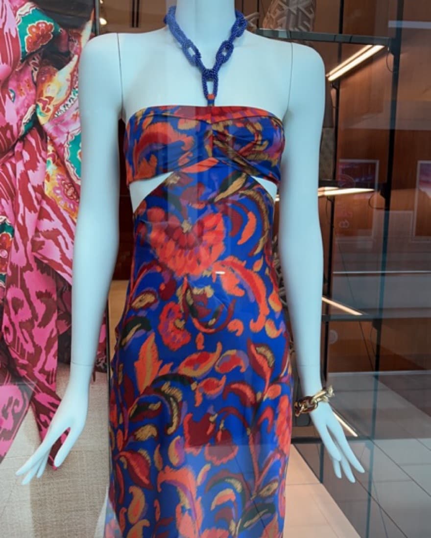 Marciano Colorful Beaded Neck Dress - Image 1