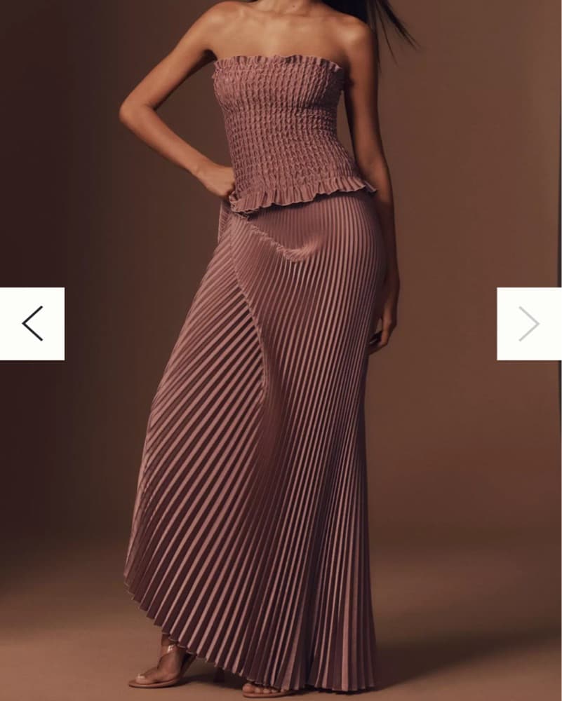 L'IDÉE Maya Strapless Pleated Maxi Dress - Image 5