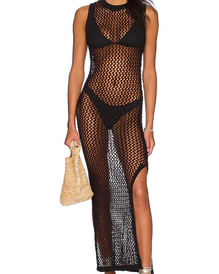 Beach riot Holly Crochet Cover Up Dress - Image 1