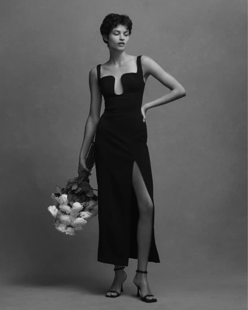 Black Formal Bridesmaid Dress - Image 1