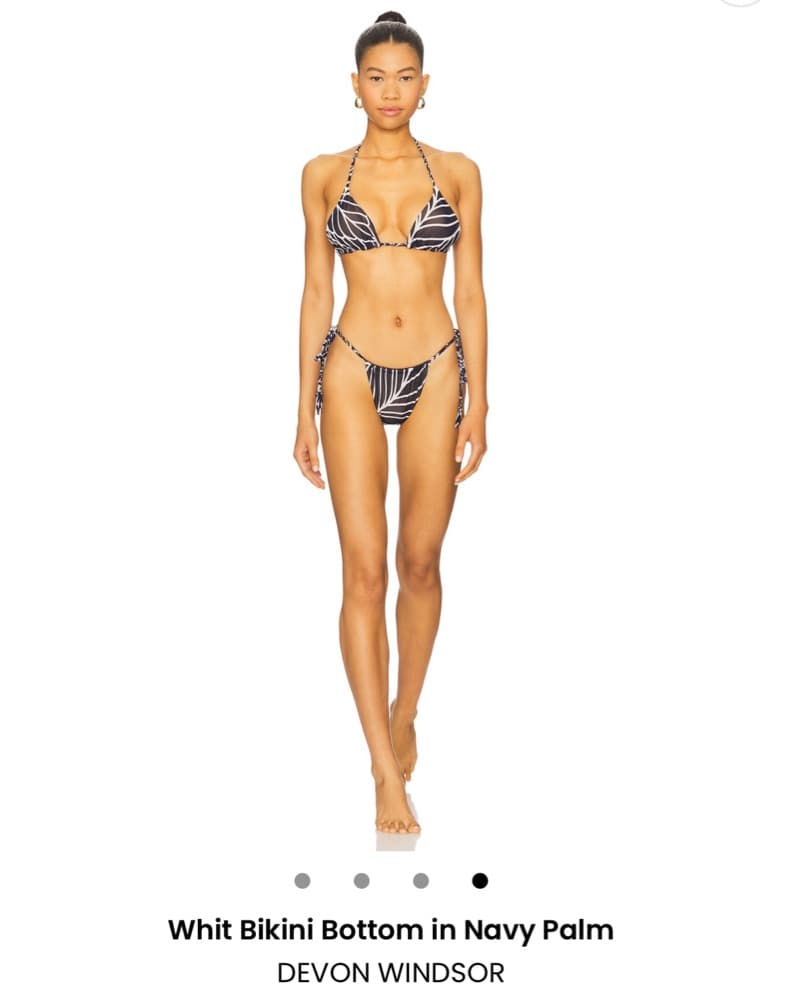 Devon Windsor Navy Palm Bikini Set  - Image 3