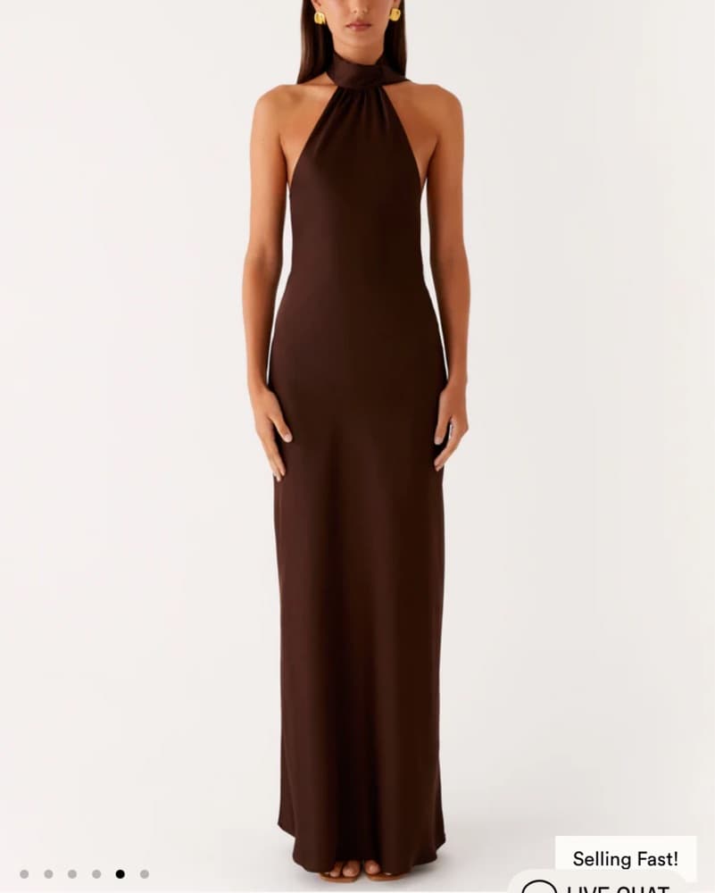 Keena Scarf Maxi Forma Dress Chocolate  - Image 5