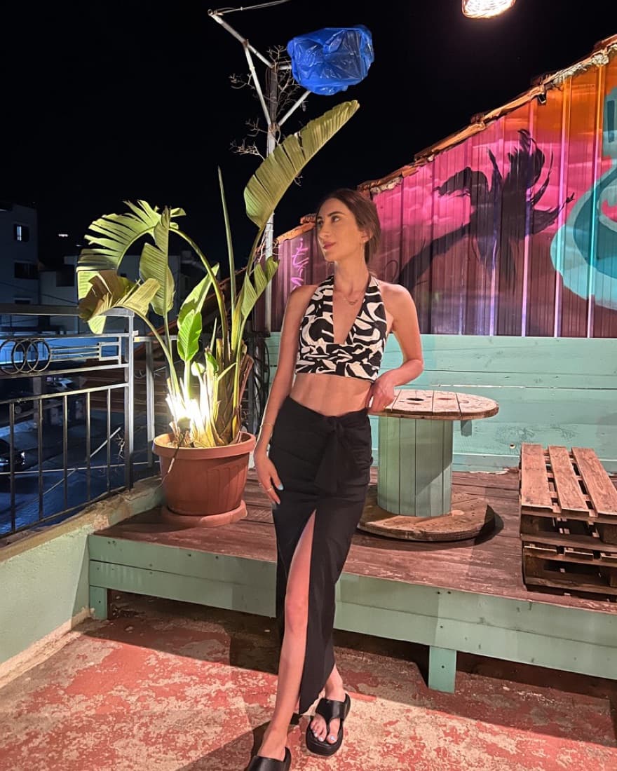 Black And White Zara Crop Top - Image 1