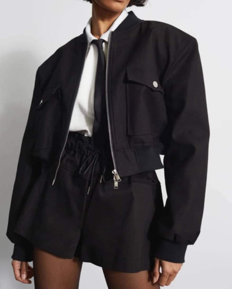 Frankie Shop Pomona Crop Bomber Jacket - Image 1