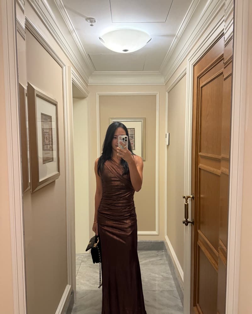Metallic dress brown - Image 2
