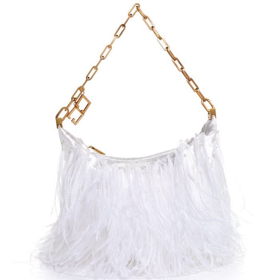 Cult Gaia Feather Bag - White - Image 5