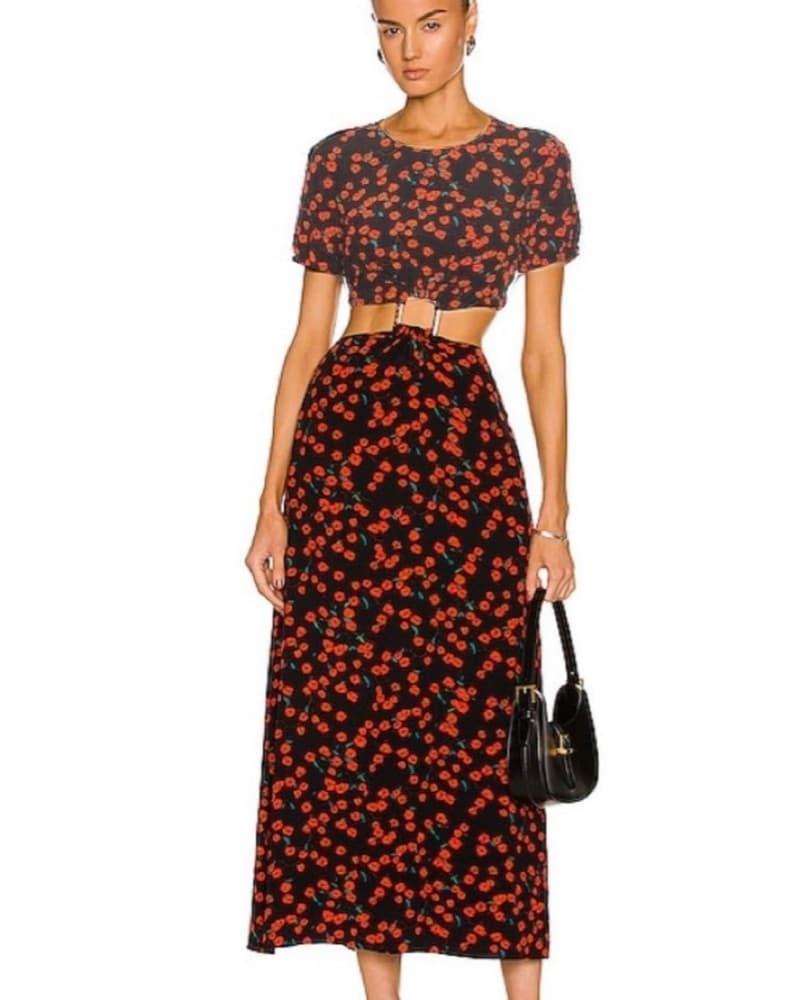 Staud Calypso Cutout Floral Long Dress  - Image 1