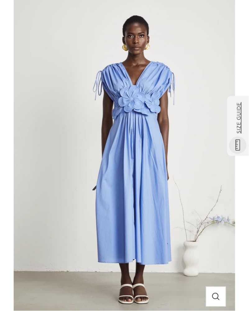 Petal Detail Drawstring Maxi Dress - Image 3
