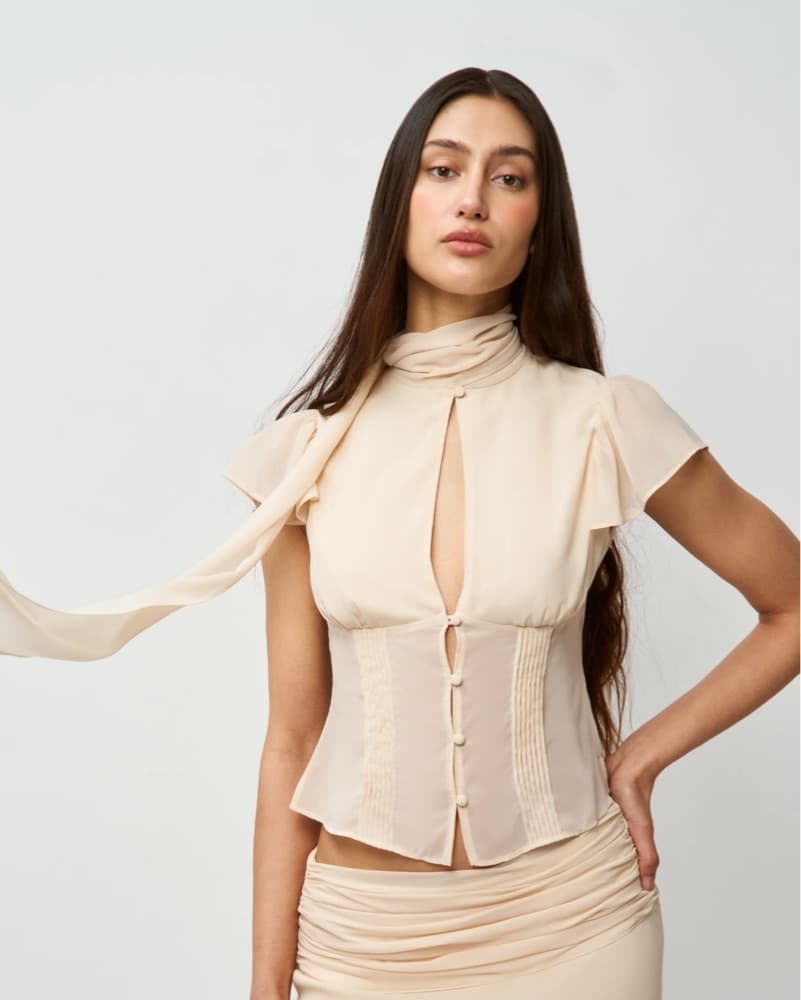 Guizio Ara Top In Cream - Image 1