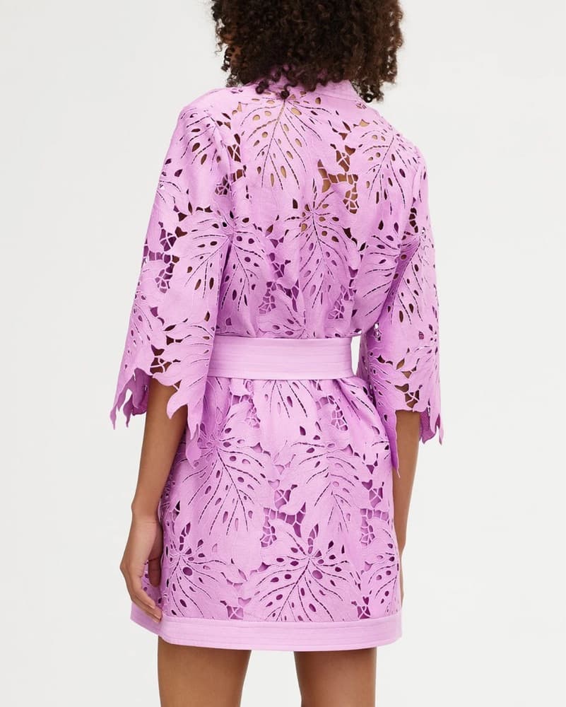 Vibrant Floral Print Kimono Dress - Image 4