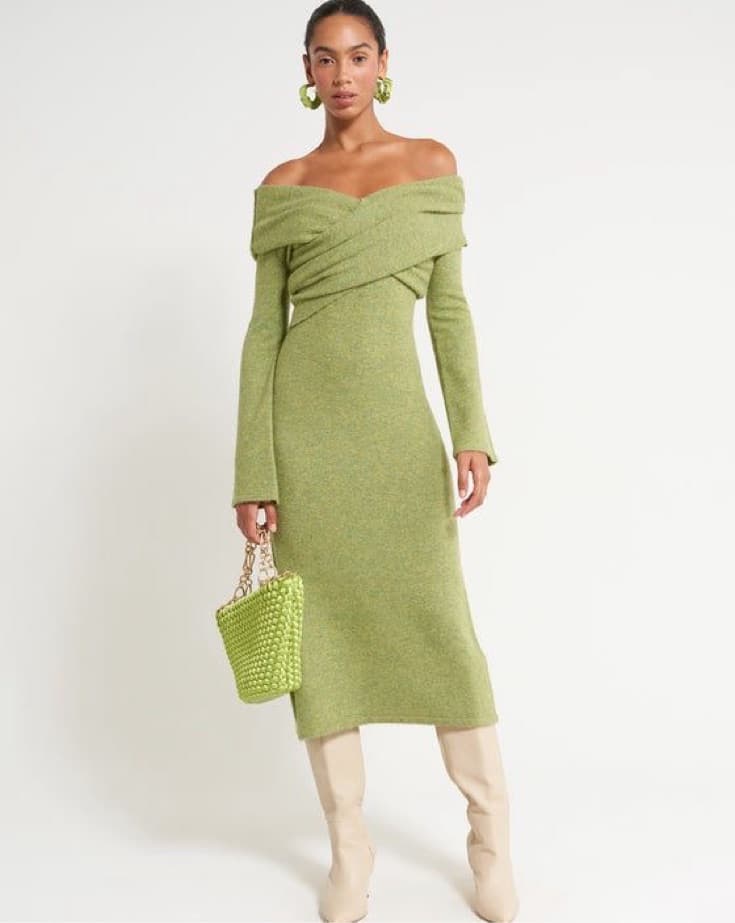 Cult Gaia Off The Shoulder Sweater Dress - Image 1