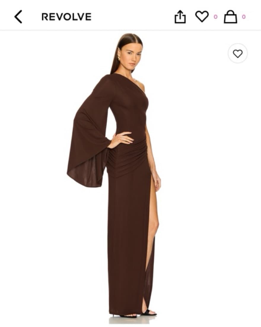 Michael Costello Maxi One Shoulder Dress - Image 2