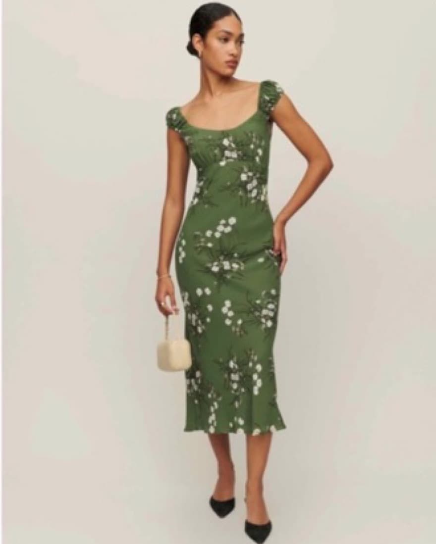 Reformation Demy Midi Dress in Twilight - Image 1