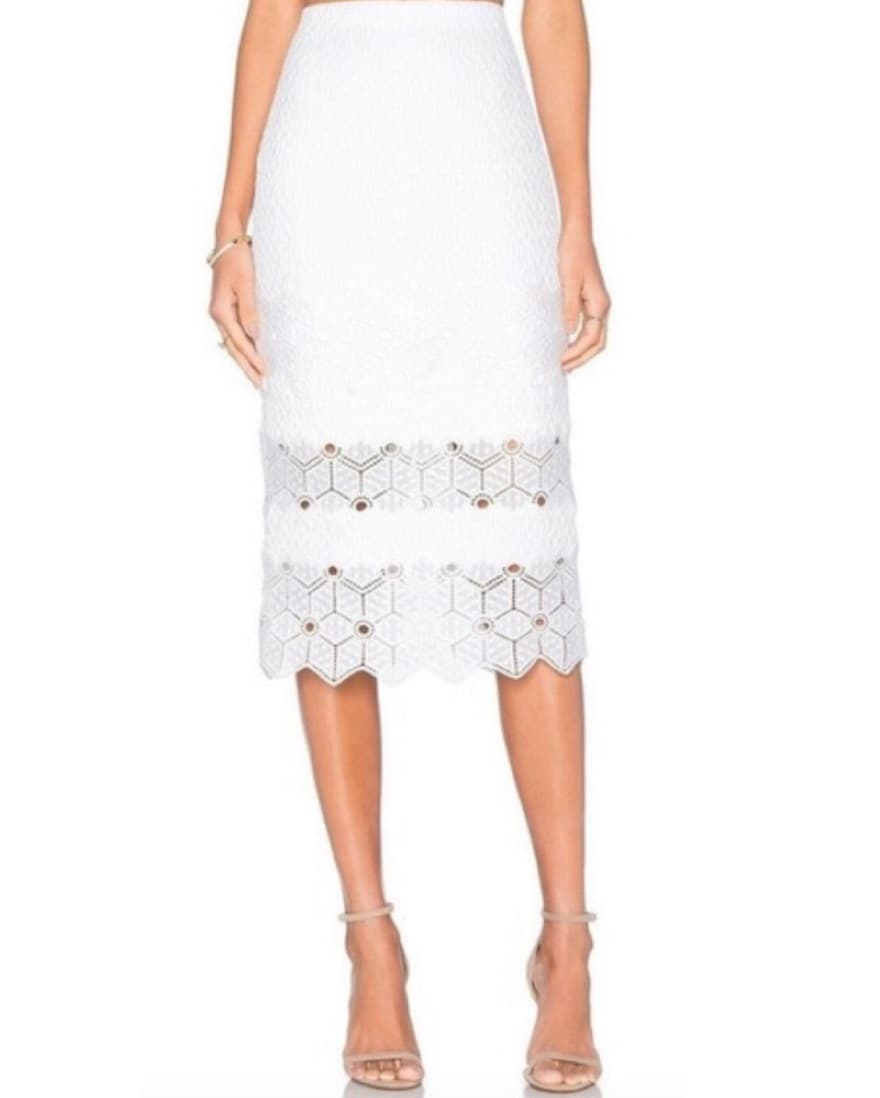 White Lace Tank & Midi Skirt Set - Image 2