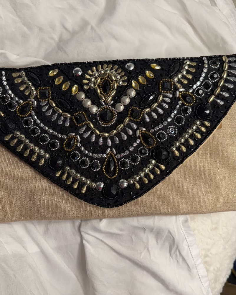 Glamorous Beaded Envelope Clutch - Image 2