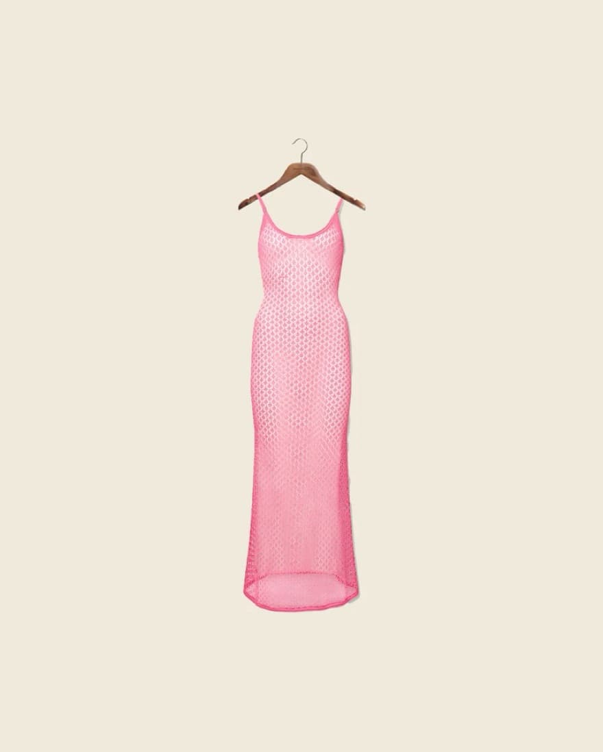 Pink Crochet Dress - Image 1