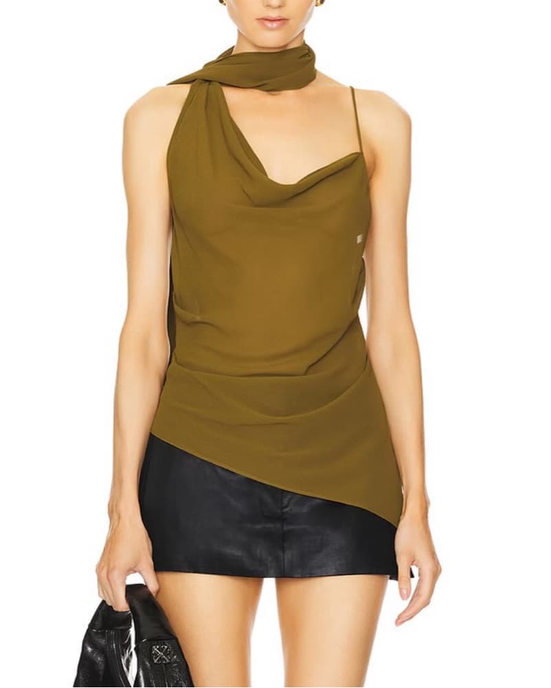 Revolve / H:ours Olive Green Top - Image 1